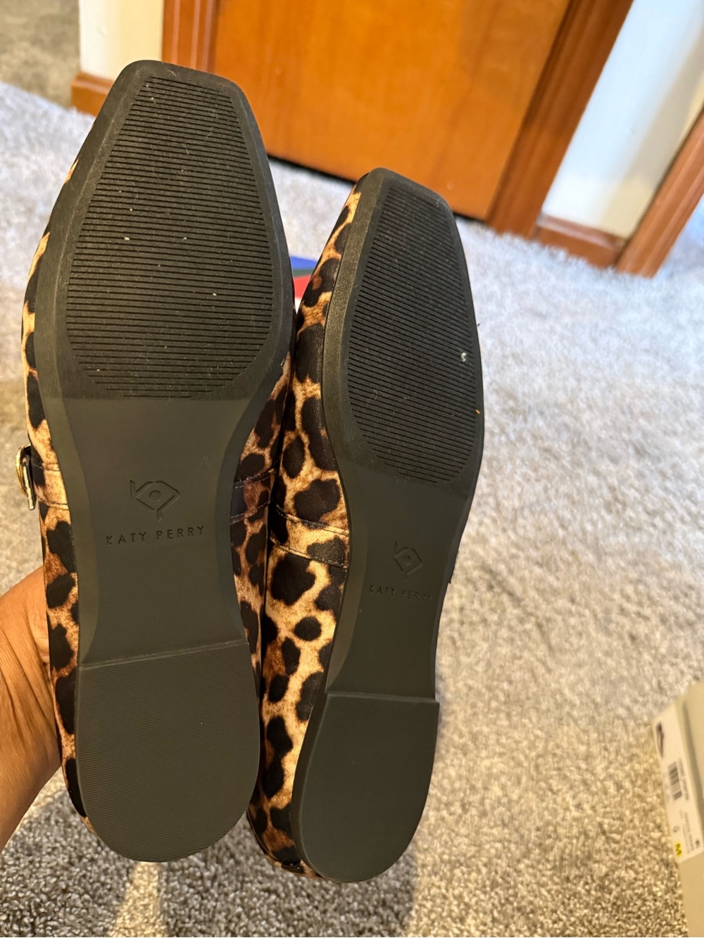 NEW Katy Perry Collections Leopard Print Mary Jane Flats - Brown - Picture 5 of 5